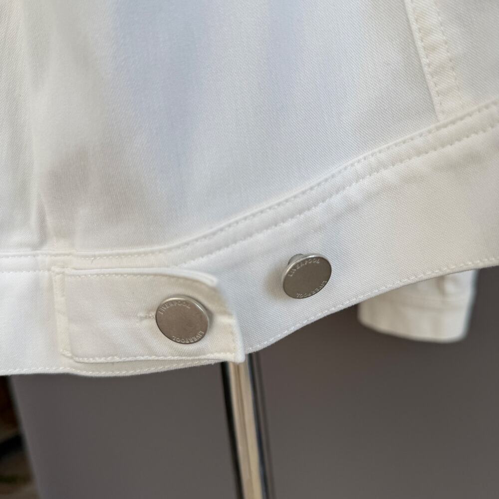 Womens Liverpool white stretch denim jacket - jean jacket - size XL - Picture 10 of 13